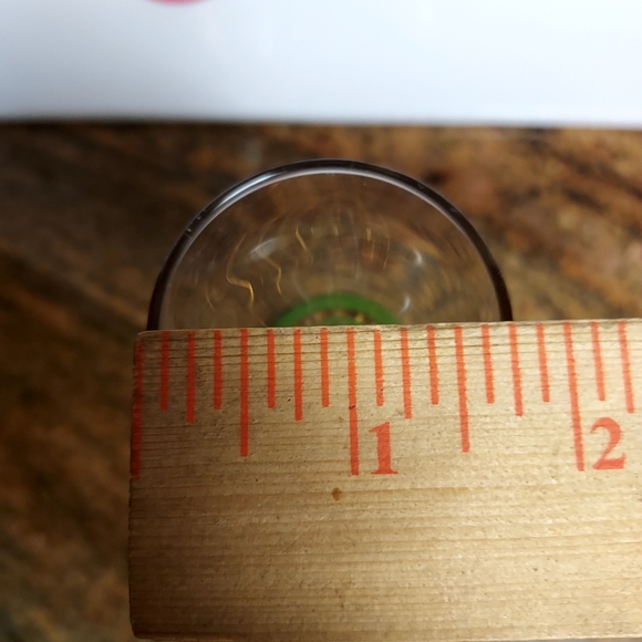 Vintage Cordial Glasses Gold Twisted Stem Red/Blue and Green 5. - Picture 7 of 7
